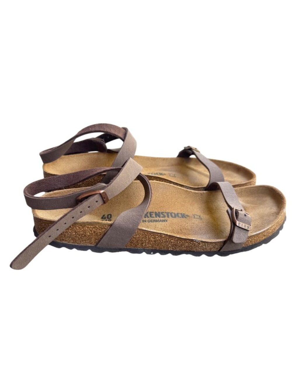 Birkenstock Womens EU 40 W9/M 7 Brown Daloa Ankle Strap Sandals Made In Germany